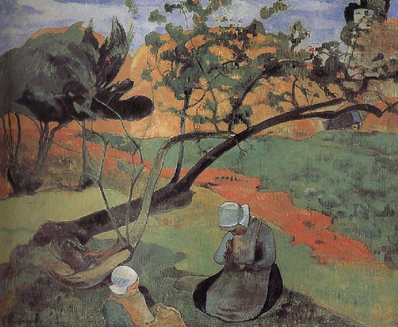 Paul Gauguin Brittany landscape Spain oil painting art